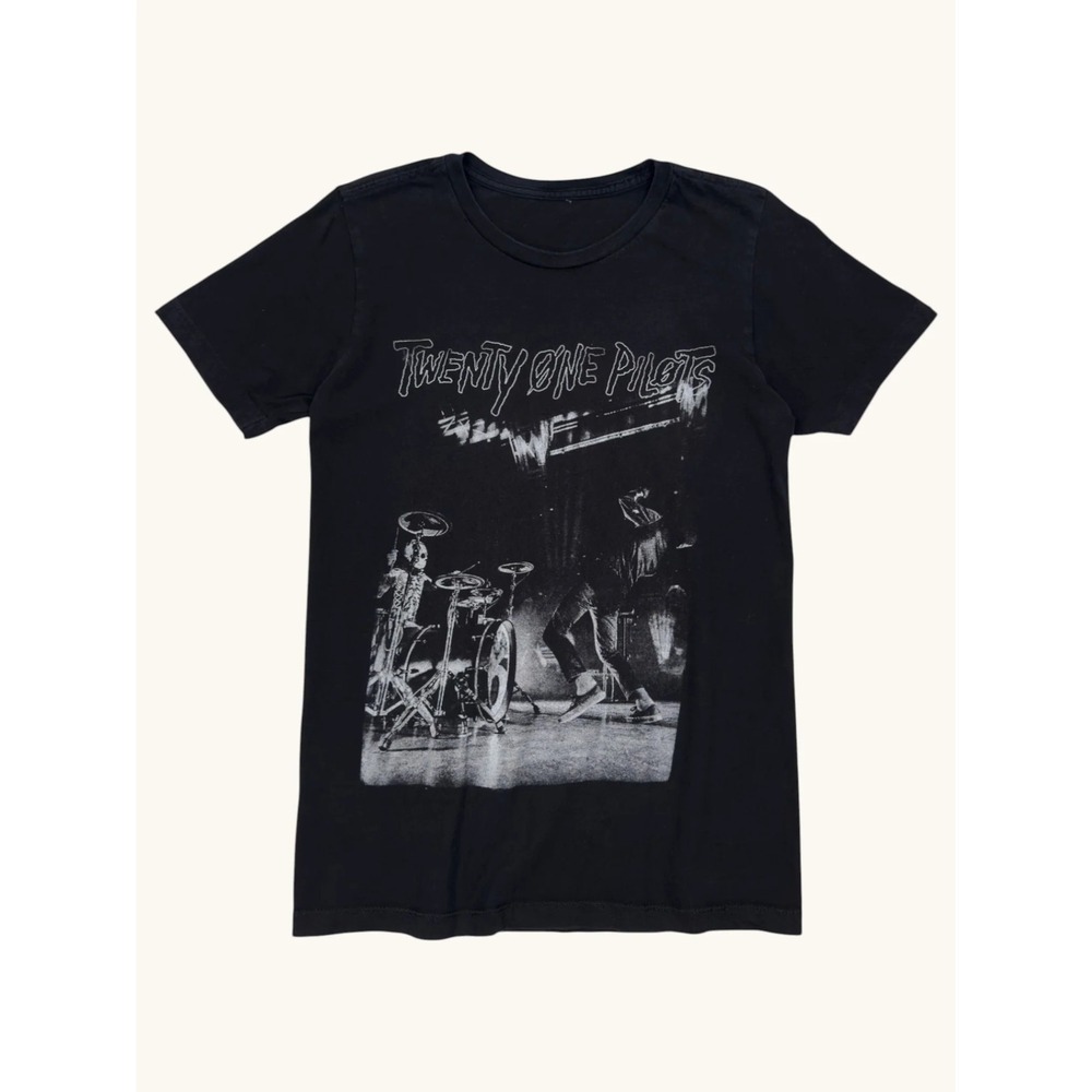 Twenty One Pilots Band T-Shirt Black Graphic Concert Tee Live Photo Print Small